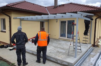 Kompletní terasa systému Lumon, Chrášť - březen 2020