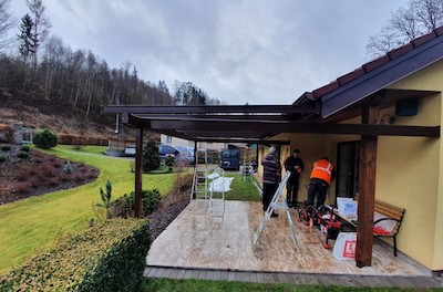 Realizace terasy včetně střechy a zastínění, Náchod - únor 2020