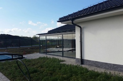 Zasklení terasy u RD Brno Ivančice - duben 2017